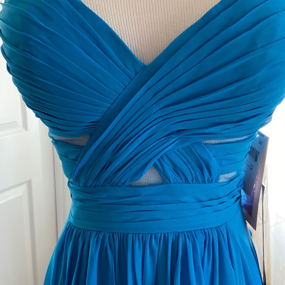 Blue Pleated Gown